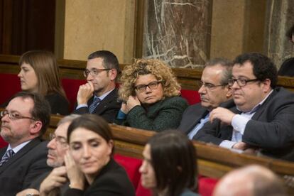 Arriba a la izquierda, N&uacute;ria Ventura; en el centro, Marina Geli; a la derecha, Joan Ignasi Elena; y abajo, Roc&iacute;o Mart&iacute;nez Sampere.