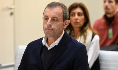 El expresidente del FC Barcelona Sandro Rosell, juzgado en la Audiencia Nacional.