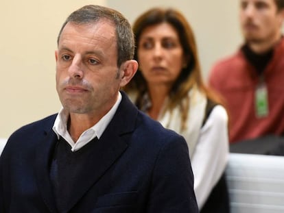 El expresidente del FC Barcelona Sandro Rosell, juzgado en la Audiencia Nacional.