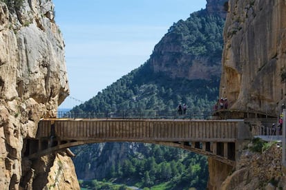 Uno de los tramos del Caminito del Rey.