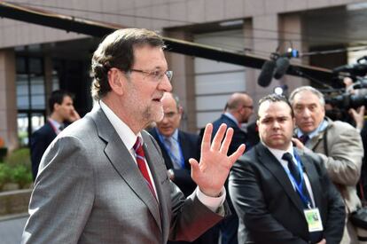 Mariano Rajoy, este jueves en Bruselas.