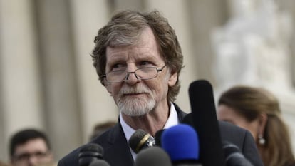 Jack Phillips nesta segunda-feira, em frente à Suprema Corte.