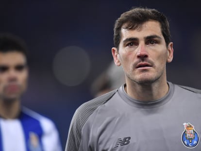 Iker Casillas, en un partido entre el Oporto y la Roma en febrero de 2019.