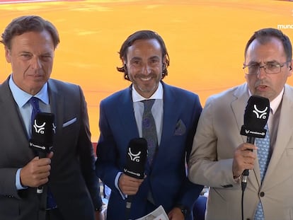De izquierda a derecha, Fernando Cepeda, David Casas y Domingo Delgado de la Cámara, comentaristas habituales en OneToro TV.