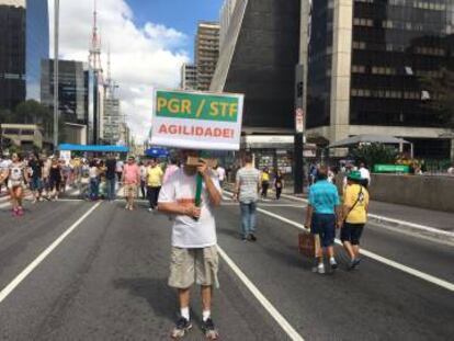 O advogado Joamir Penha, na avenida Paulista