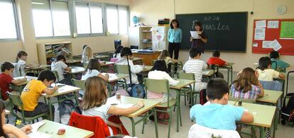 Examen en un colegio madrile&ntilde;o de primaria, en una imagen de archivo. 