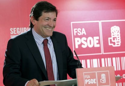 El candidato a la presidencia del Principado de Asturias, Javier Fernández, hoy.