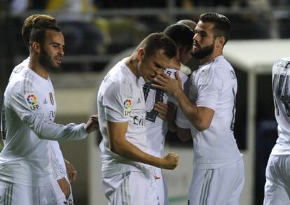 Txérixev celebra el seu gol a Cadis.