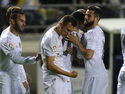 Cheryshev celebra su gol al Cádiz