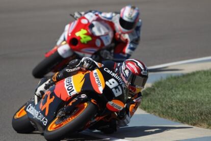 El piloto español Marc Márquez durante la clasificación del Gran Premio de Indianapolis.