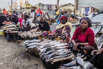 Mercado de pescado de Tiléne, Medina, Dakar.