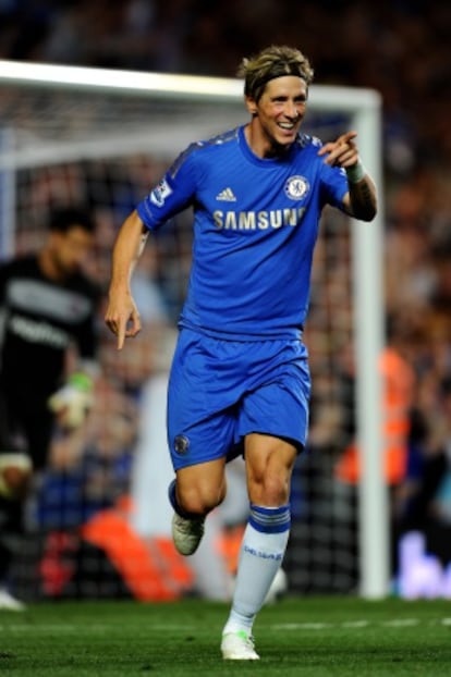 Fernando Torres, tras marcar un gol.