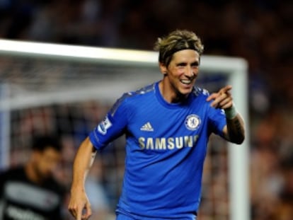 Fernando Torres, tras marcar un gol.