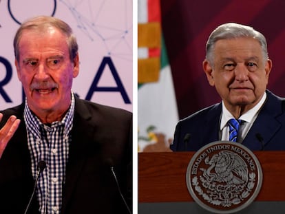 El expresidente Vicente Fox y Andrés Manuel López Obrador.