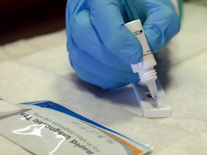 Test rápido serológico para el coronavirus comprado por el Gobierno de Castilla-La Mancha.