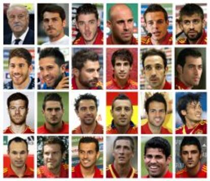 La lista de 23 de la selección española para el Mundial 2014.