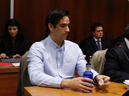 El acusado Rodrigo Lanza, durante el primer juicio del 'caso de los tirantes'.