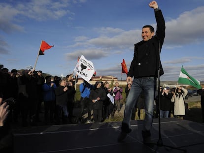 Arnaldo Otegi, després de sortir de la presó.
