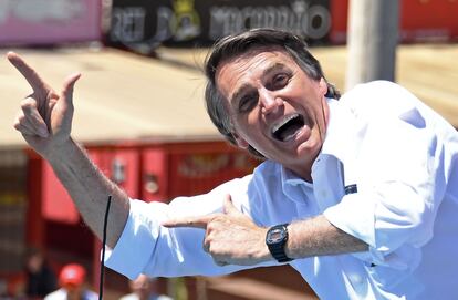 El presidente de Brasil, Jair Bolsonaro, el pasado septiembre en un acto en Brasilia.