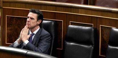 José Manuel Soria in Congress, before his resignation.