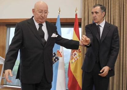 Mauro Varela, a la izquierda, junto a Jose María Catellano