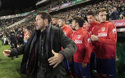 Simeone, en el Benito Villamarín.