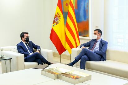 Pedro Sánchez y Pere Aragonés reactivaron el diálogo sobre Cataluña