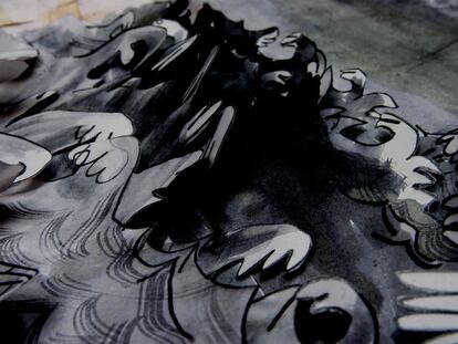 <i>Movimiento,</i> obra de Cristina Busto que se exhibe en la Sala de Arte Joven de la Comunidad de Madrid.