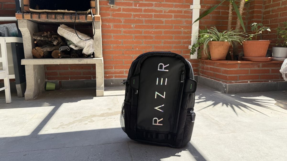 This backpack is water resistant.