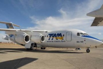 Un avión de TAM Bolivia.