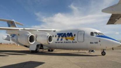 Un avión de TAM Bolivia.