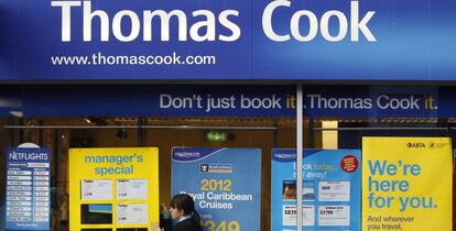 Una oficina de la empresa Thomas Cook, en Inglaterra.