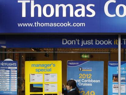 Una oficina de la empresa Thomas Cook, en Inglaterra.