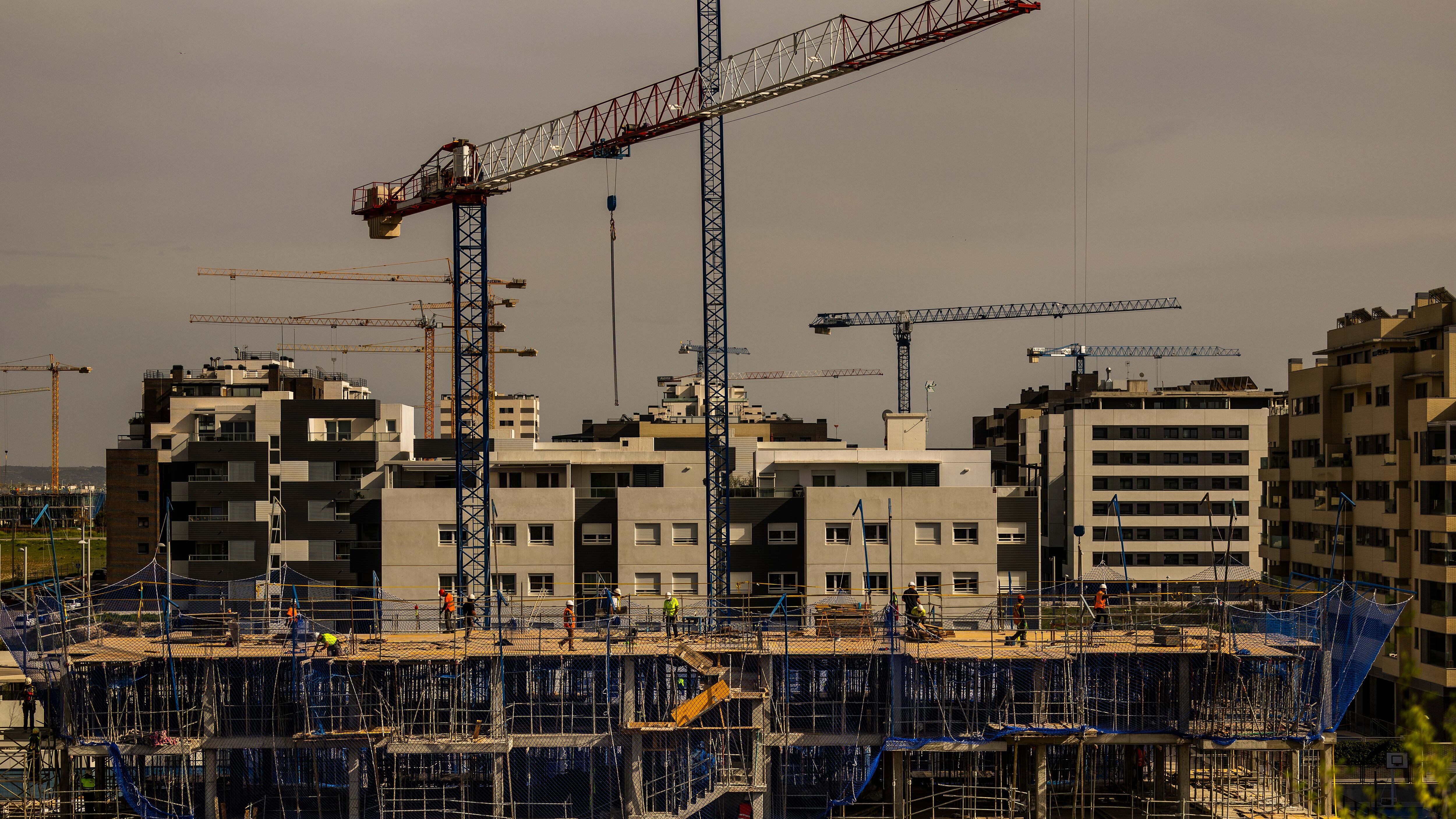 Construcción de viviendas en Madrid, en una imagen de archivo. 