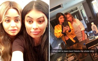 Blac Chyna y Kylie Jenner en su Snapchat.
