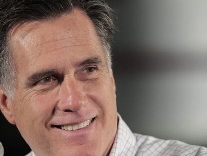 Romney en un mitin en Michigan.