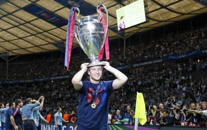 Rakitic, en Berlín 2015, cuando el Barcelona ganó la quinta Champions de su historia.