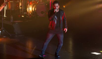 El cantante David Bustamante durante un concierto en Santander el pasado mes de abril.