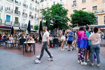 La plaza de Chueca, en Madrid, el 25 de junio de 2021.