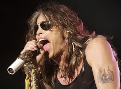 El líder de Aerosmith durante una actuación en Maryland Heights el pasado 10 de junio