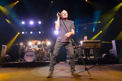 Deep Purple, con el cantante Ian Gillan, anoche en el cierre del Festival de Jazz de Montreux.