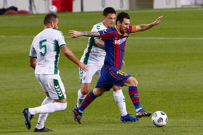 Messi, en el trofeo Joan Gamper disputado en el estadio Camp Nou