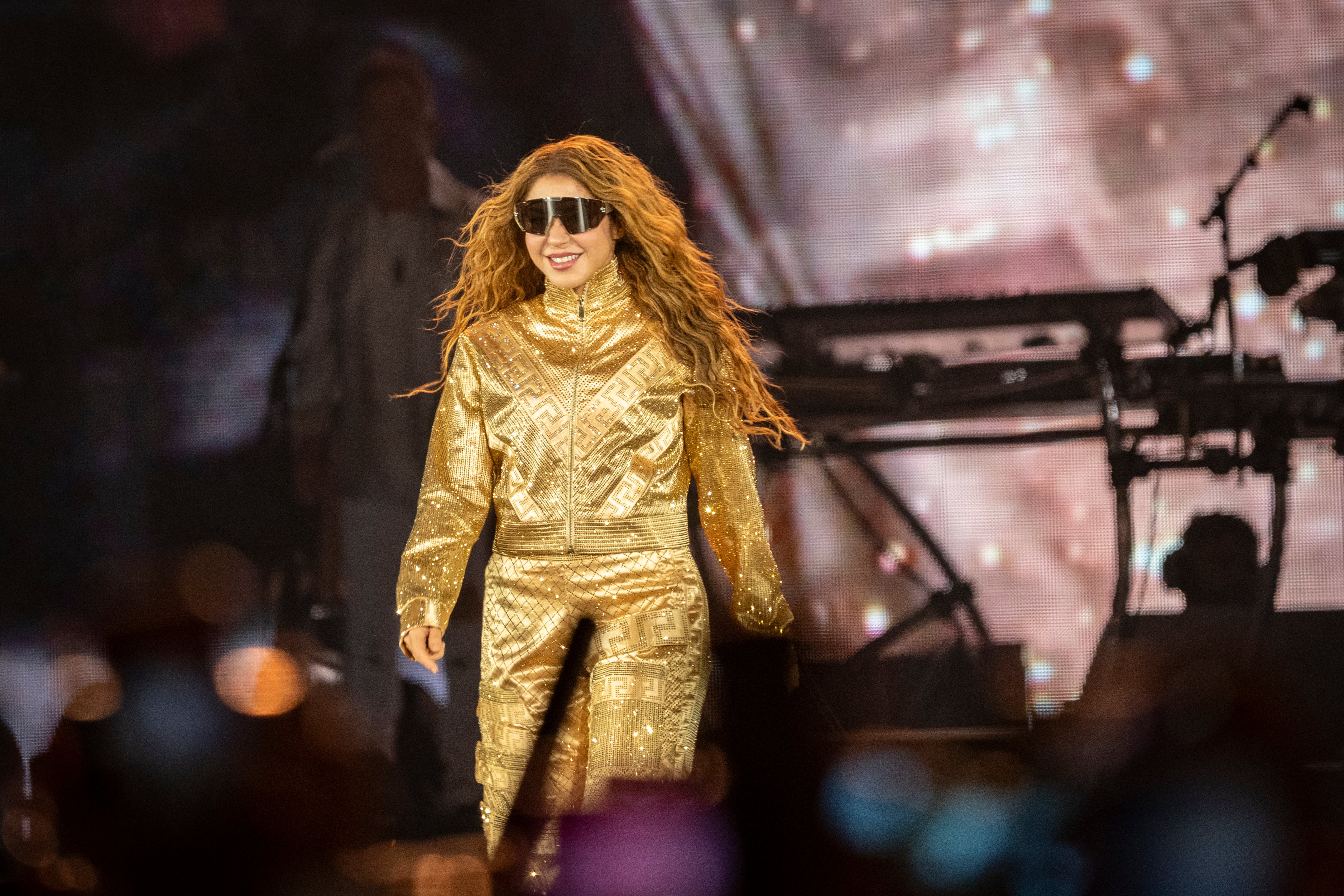 La cantante colombiana durante su presentación en el Zócalo.