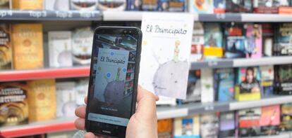 Uso de Google Lens en una librería