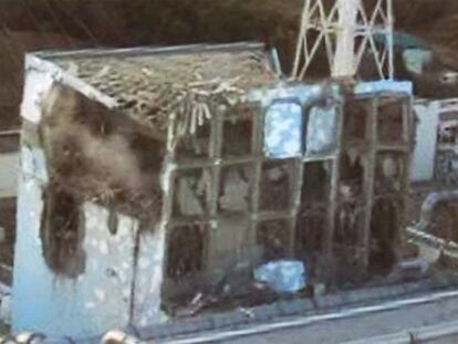 Estado del reactor número 4, el pasado miércoles.