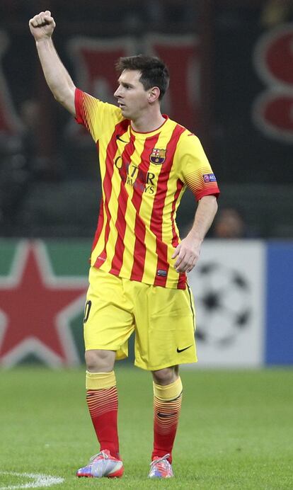 Messi celebra el 1 a 1