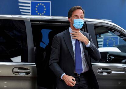 El primer ministro holandés, Mark Rutte, a su llegada a la cumbre europea sobre el Brexit y el cambio climático.