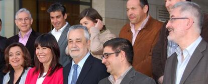 Mar Moreno, Micaela Navarro, José Antonio Griñán, Francisco Reyes y Antonio Ávila, en Jaén.