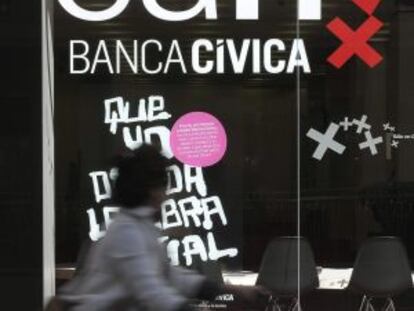 Sucursal de Banca Cívica en el centro de Pamplona.