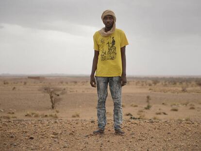 Adam Souleyman, nigerino, foi escravo na Líbia durante cinco meses.